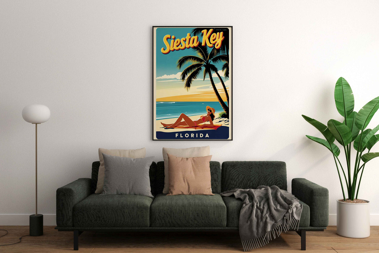 siesta key poster girl printable wall art digital download
