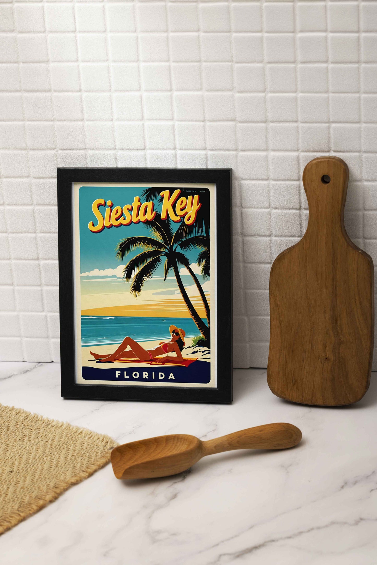siesta key poster girl printable wall art digital download