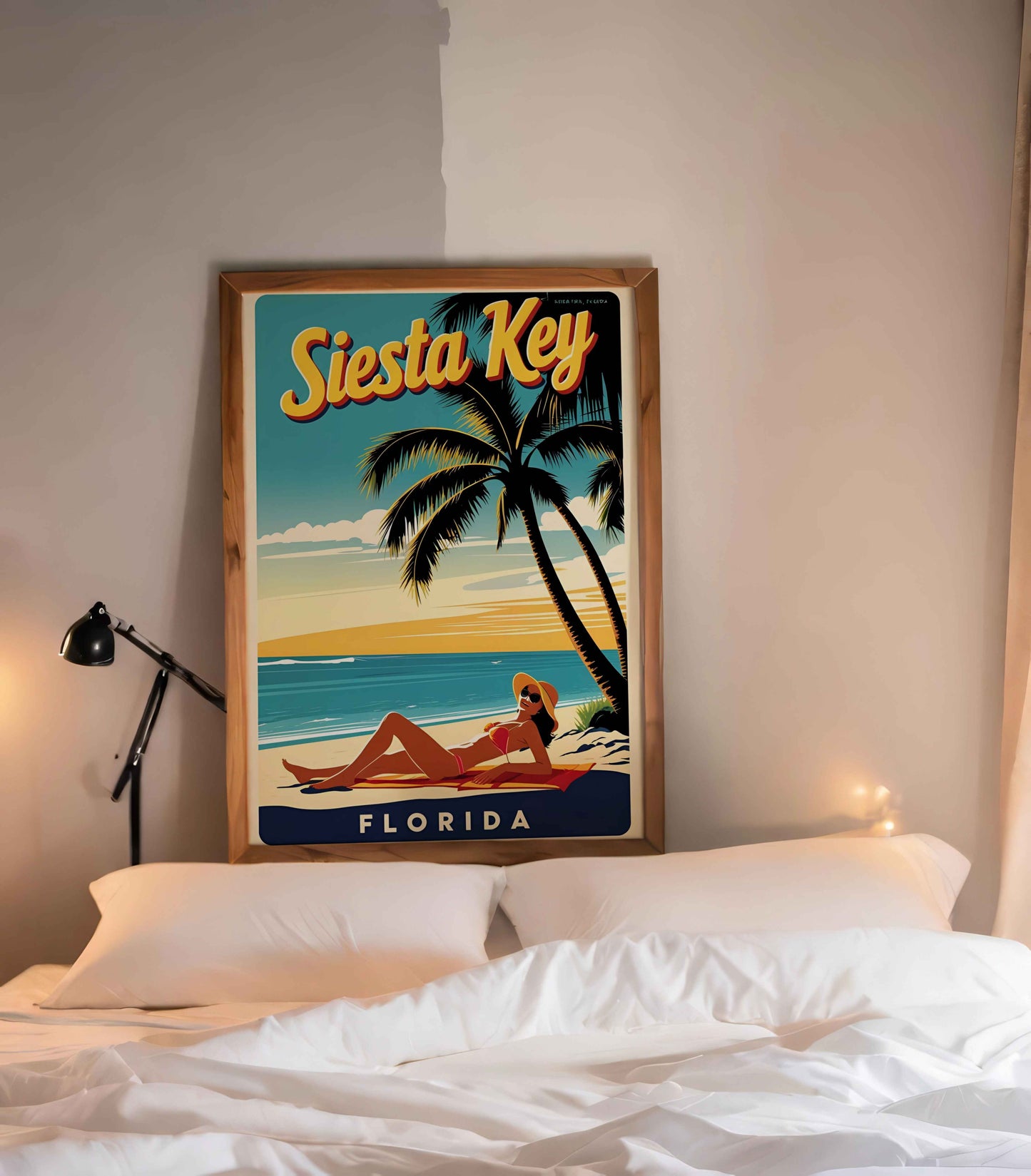 siesta key poster girl printable wall art digital download