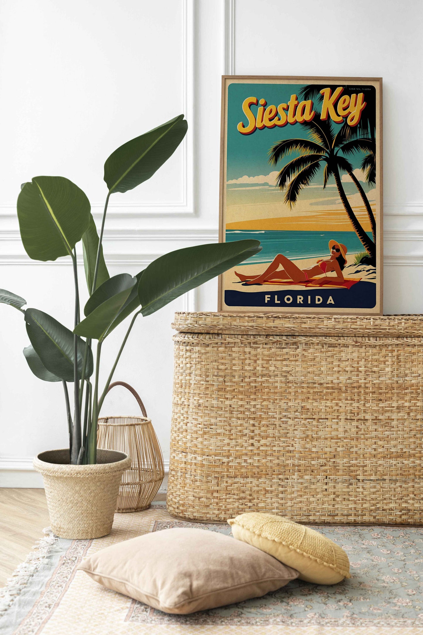 siesta key poster girl printable wall art digital download
