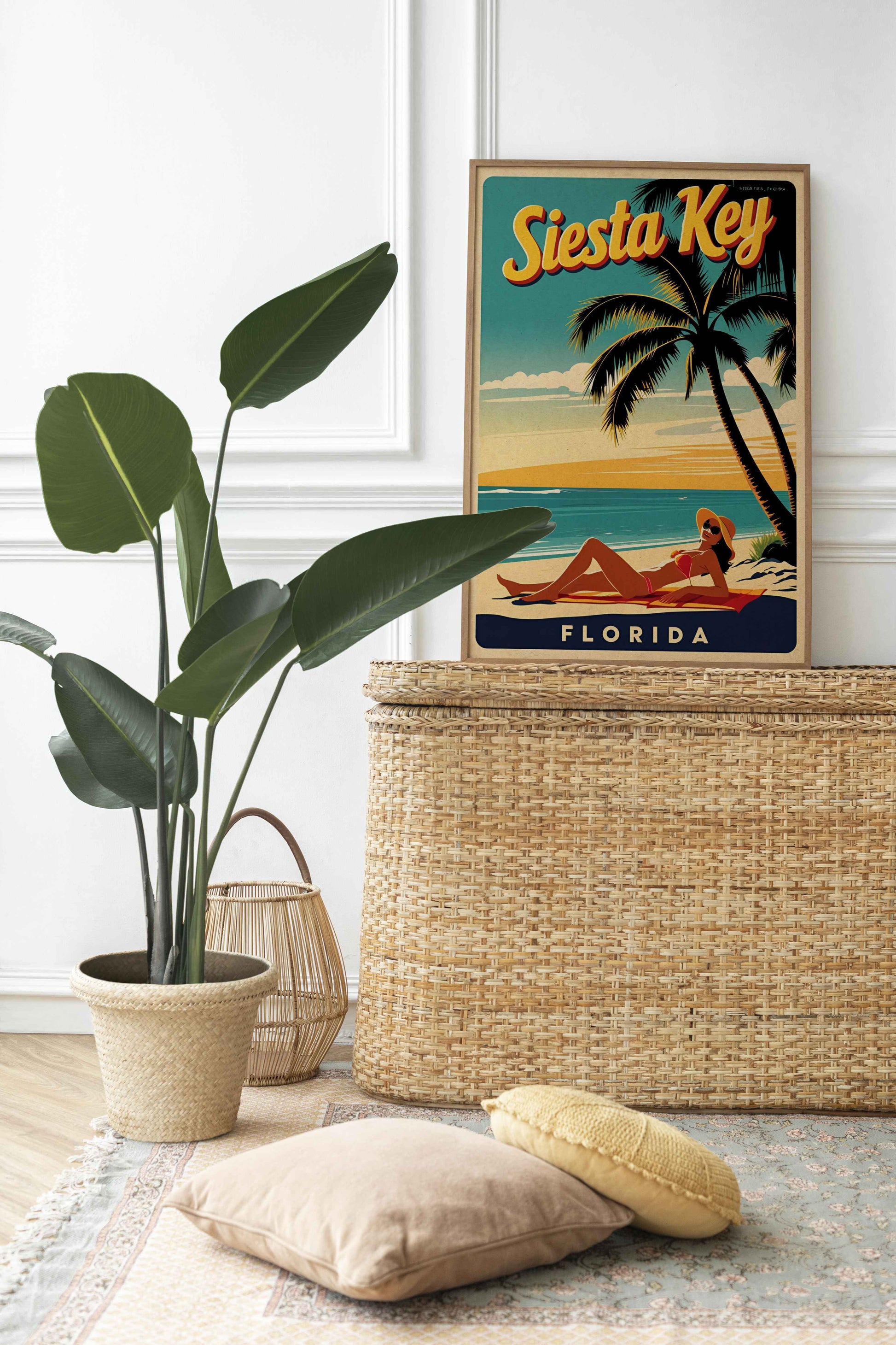 siesta key poster girl printable wall art digital download